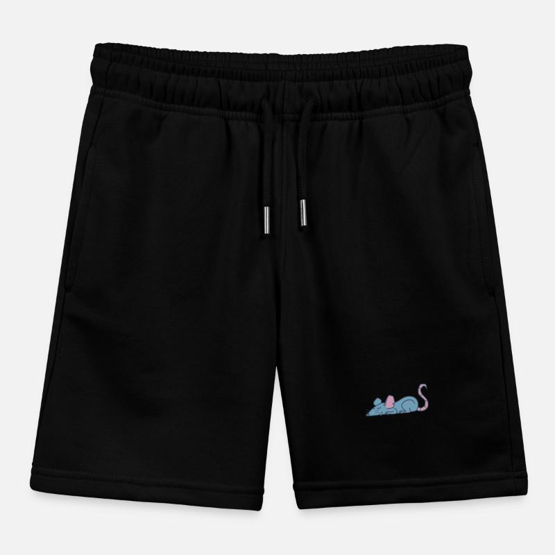 Rat sleeping nature rodent Kids Organic Sweat Shorts by Stanley/Stella