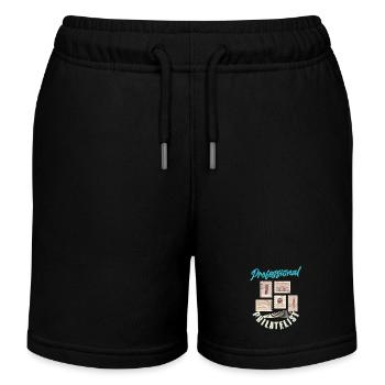 Expert en timbres : le philatéliste professionnel - Short de jogging enfant bio Stanley/Stella - noir - Devant