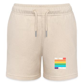 Sei du LGBTQ Schwul Lesbisch Pride Verbündeter Regenbogenflagge - Kinder Organic Joggingshorts Mini Bolter von Stanley/Stella - Natur - Vorne