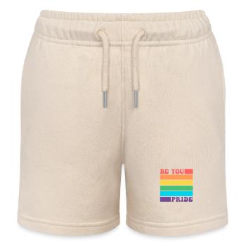Sei du LGBTQ Schwul Lesbisch Pride Verbündeter Regenbogenflagge - Kinder Organic Joggingshorts Mini Bolter von Stanley/Stella - Natur - Vorne