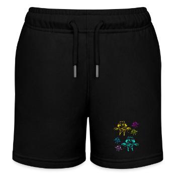 Giraffe Giraffen Safari Kind Kinder - Kinder Organic Joggingshorts Mini Bolter von Stanley/Stella - Schwarz - Vorne