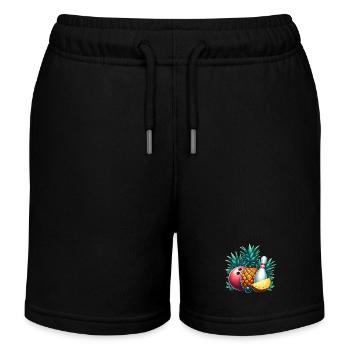 Boule de bowling et ananas - Short de jogging enfant bio Stanley/Stella - noir - Devant