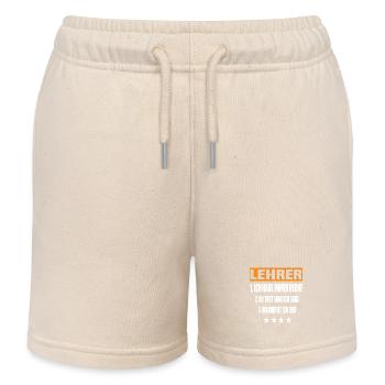 Lehrer - Kinder Organic Joggingshorts Mini Bolter von Stanley/Stella - Natur - Vorne