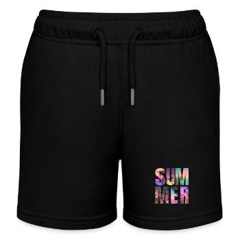 Sommer-Vibes - Kinder Organic Joggingshorts Mini Bolter von Stanley/Stella - Schwarz - Vorne