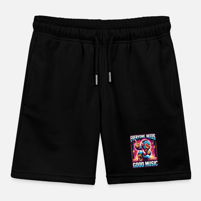Everyone needs - Funky Monkey Design. Kids Organic Sweat Shorts by Stanley/Stella