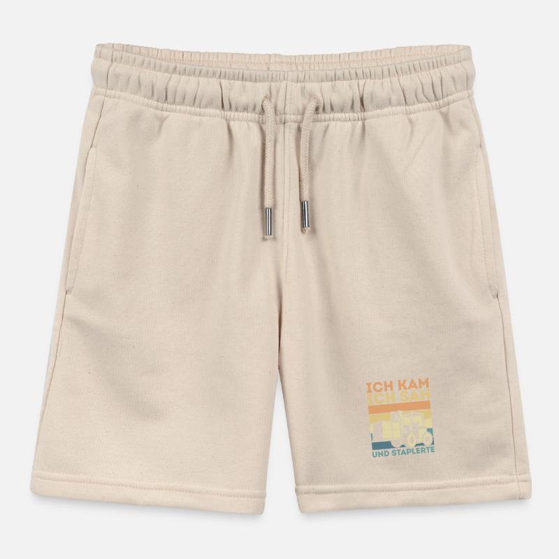 Forklift Driver Warehouse Worker Kids Organic Sweat Shorts by Stanley/Stella