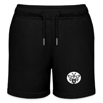 Karaté Moth avec ceinture noire - Short de jogging enfant bio Stanley/Stella - noir - Devant