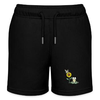 Frog, Frogs, Toad, Amphibian - Kids Organic Sweat Shorts by Stanley/Stella - black - Front