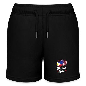 Philippinisch Philippinen - Kinder Organic Joggingshorts Mini Bolter von Stanley/Stella - Schwarz - Vorne