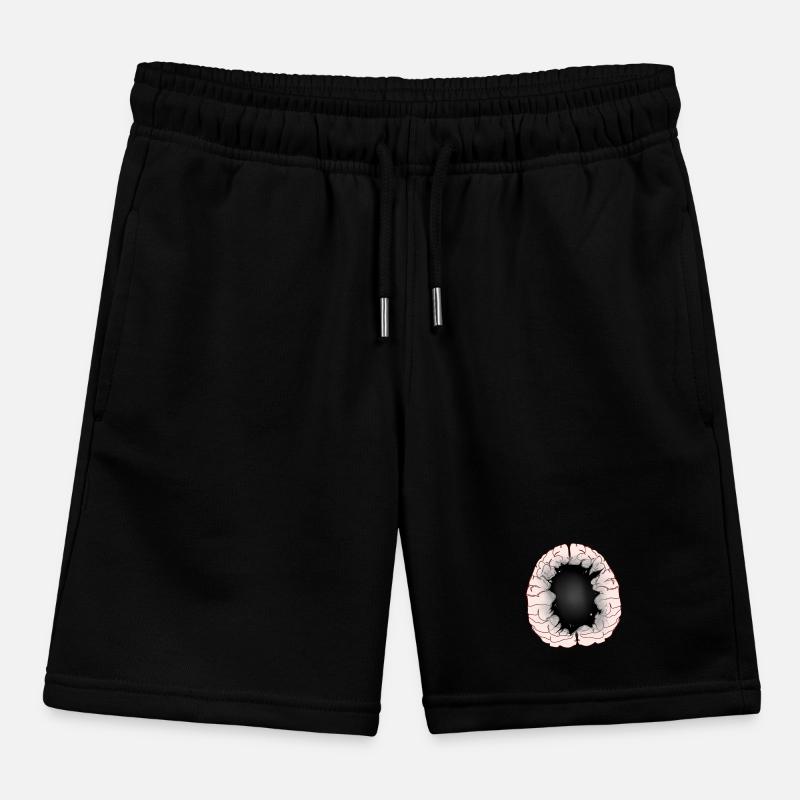 Brain Idiot Idiot Brain Brains Intelligence Kids Organic Sweat Shorts by Stanley/Stella