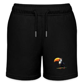Toucan Forêt tropicale Amérique du Sud Toucans Toucan géant - Short de jogging enfant bio Stanley/Stella - noir - Devant