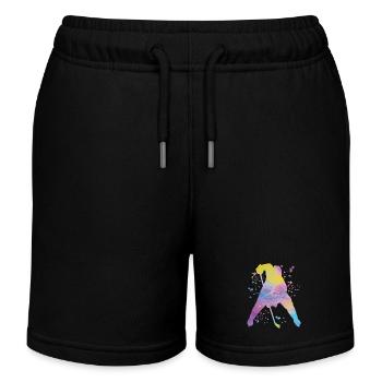 Eishockeyspieler Jungen Eishockey - Kinder Organic Joggingshorts Mini Bolter von Stanley/Stella - Schwarz - Vorne