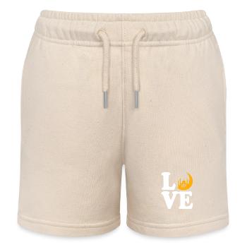 Muslim Islam Moslem Muslima Eid Mubarak - Kinder Organic Joggingshorts Mini Bolter von Stanley/Stella - Natur - Vorne