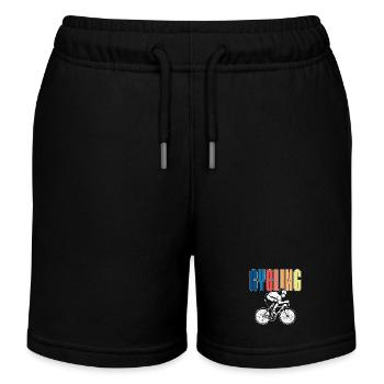 Cyclist Cycling Mountain Biking Loves Racing Bike - Kinder Organic Joggingshorts Mini Bolter von Stanley/Stella - Schwarz - Vorne