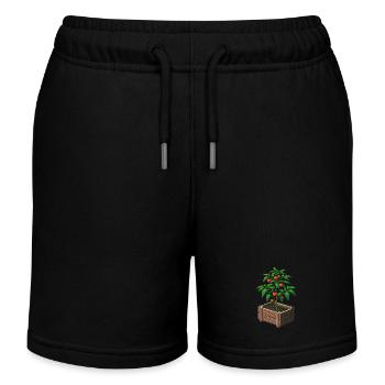 Tomatenpflanze im Topf - Kinder Organic Joggingshorts Mini Bolter von Stanley/Stella - Schwarz - Vorne