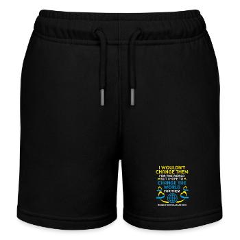 Down Syndrom - Kinder Organic Joggingshorts Mini Bolter von Stanley/Stella - Schwarz - Vorne