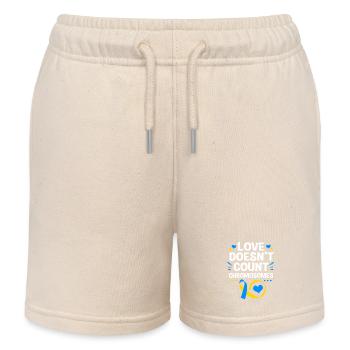 Trisomie 21 - Short de jogging enfant bio Stanley/Stella - écru doux - Devant