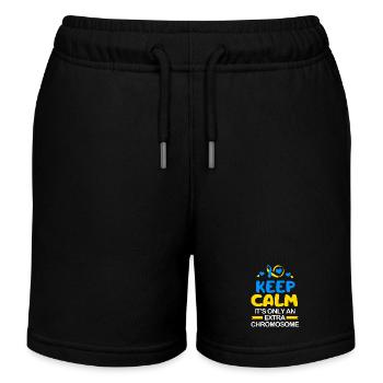 Down Syndrom - Kinder Organic Joggingshorts Mini Bolter von Stanley/Stella - Schwarz - Vorne