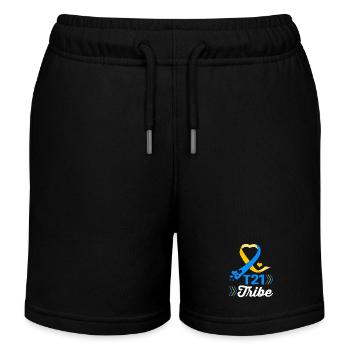 Down Syndrom - Kinder Organic Joggingshorts Mini Bolter von Stanley/Stella - Schwarz - Vorne