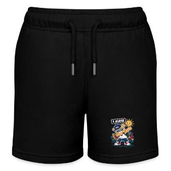 1. Klasse Teddy-Bär Schule 2024 - Kinder Organic Joggingshorts Mini Bolter von Stanley/Stella - Schwarz - Vorne