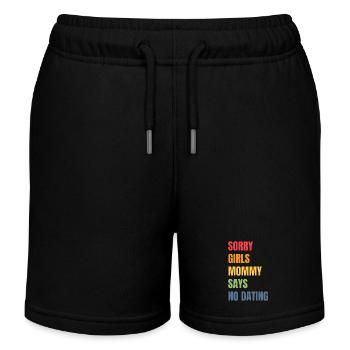 Sorry Girl Mom dit qu’il n’y a pas de rendez-vous - Short de jogging enfant bio Stanley/Stella - noir - Devant