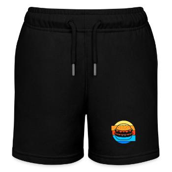 Burger au fromage - Short de jogging enfant bio Stanley/Stella - noir - Devant