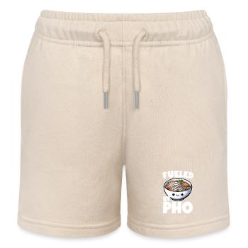 Pho Vietnamese Food Vietnam Pho - Kids Organic Sweat Shorts by Stanley/Stella - soft Ecru - Front