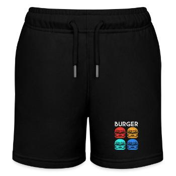 Cheeseburger - Short de jogging enfant bio Stanley/Stella - noir - Devant