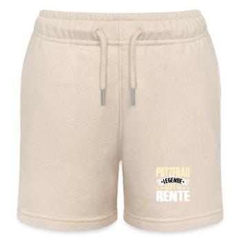 Putzfrau Legende Geht In Rente - Kinder Organic Joggingshorts Mini Bolter von Stanley/Stella - Natur - Vorne