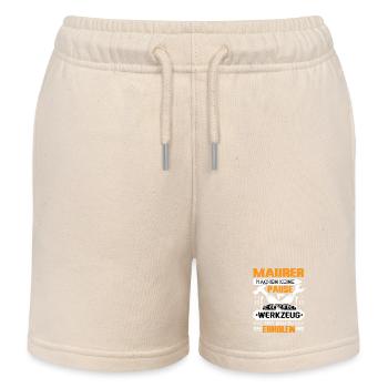 Les maçons ne prennent pas de pause - Short de jogging enfant bio Stanley/Stella - écru doux - Devant