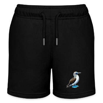 Oiseau à pieds bleus Booby Birds Cadeau d’oiseau - Short de jogging enfant bio Stanley/Stella - noir - Devant