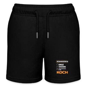 Koch relationship status - Kids Organic Sweat Shorts by Stanley/Stella - black - Front