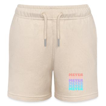 Meyer Familie Nachname Retro - Kinder Organic Joggingshorts Mini Bolter von Stanley/Stella - Natur - Vorne
