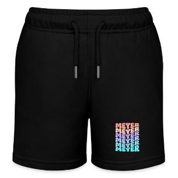 Meyer Retro Family Surname Gift - Kids Organic Sweat Shorts by Stanley/Stella - black - Front