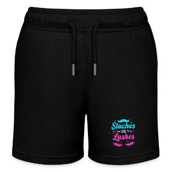Gender Reveal Babyshower - Kinder Organic Joggingshorts Mini Bolter von Stanley/Stella - Schwarz - Vorne