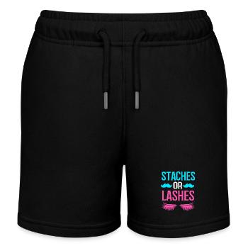 Gender Reveal Babyshower - Kids Organic Sweat Shorts by Stanley/Stella - black - Front