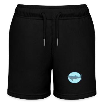 Walhaie Walhai | cooler Walfischhai Geschenk - Kinder Organic Joggingshorts Mini Bolter von Stanley/Stella - Schwarz - Vorne