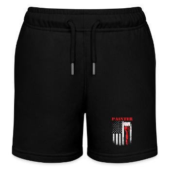 Maler - Kinder Organic Joggingshorts Mini Bolter von Stanley/Stella - Schwarz - Vorne