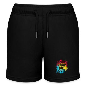 Maler - Kinder Organic Joggingshorts Mini Bolter von Stanley/Stella - Schwarz - Vorne