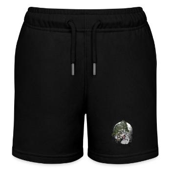 Waldbewohner Ratte Ratten Nagetier Halloween - Kinder Organic Joggingshorts Mini Bolter von Stanley/Stella - Schwarz - Vorne