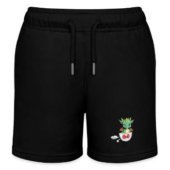Dragon Dragon Coquille d’oeuf Hatch Bébé Enfant - Short de jogging enfant bio Stanley/Stella - noir - Devant
