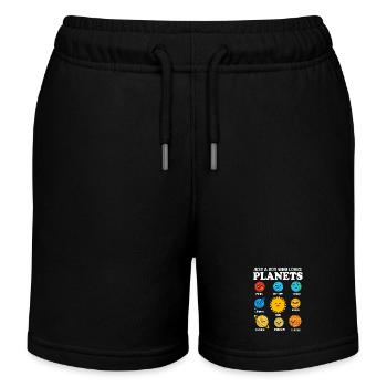 Sonnensystem Universum - Kinder Organic Joggingshorts Mini Bolter von Stanley/Stella - Schwarz - Vorne
