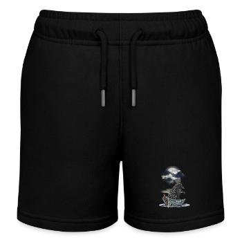 Corbeau Corbeau Corbeau Ferry Halloween Bateau Mystique - Short de jogging enfant bio Stanley/Stella - noir - Devant