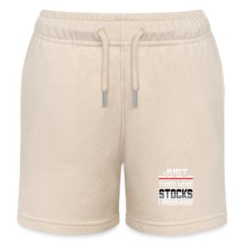 Just One More Stock I Promise Stock Exchange Trader - Kids Organic Sweat Shorts by Stanley/Stella - soft Ecru - Front