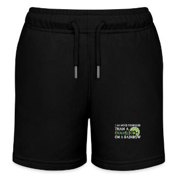 Je suis plus confus qu’un caméléon - Short de jogging enfant bio Stanley/Stella - noir - Devant