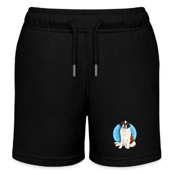 Saint Bernard Dog St. Bernard Dog Gift - Kids Organic Sweat Shorts by Stanley/Stella - black - Front
