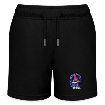 Favorite animal - Noble parrot - Kids Organic Sweat Shorts by Stanley/Stella - black - Front