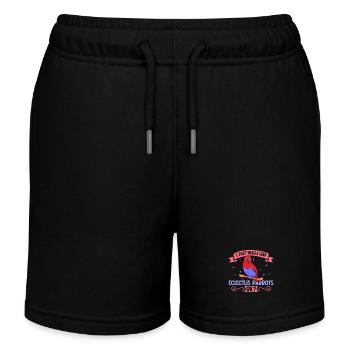 I love my parrot - Kids Organic Sweat Shorts by Stanley/Stella - black - Front