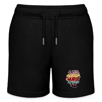 Krankenschwester Nachtdienst Energie I Geschenk - Kinder Organic Joggingshorts Mini Bolter von Stanley/Stella - Schwarz - Vorne