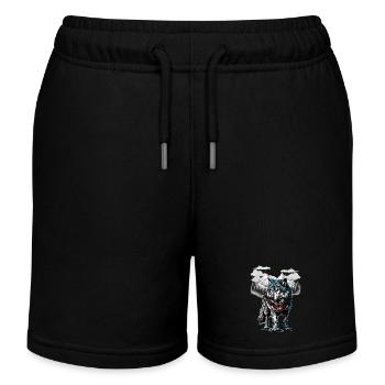 Wolves, Wolf, Nature, Wilderness, Wild Animals, Pack Animals - Kids Organic Sweat Shorts by Stanley/Stella - black - Front